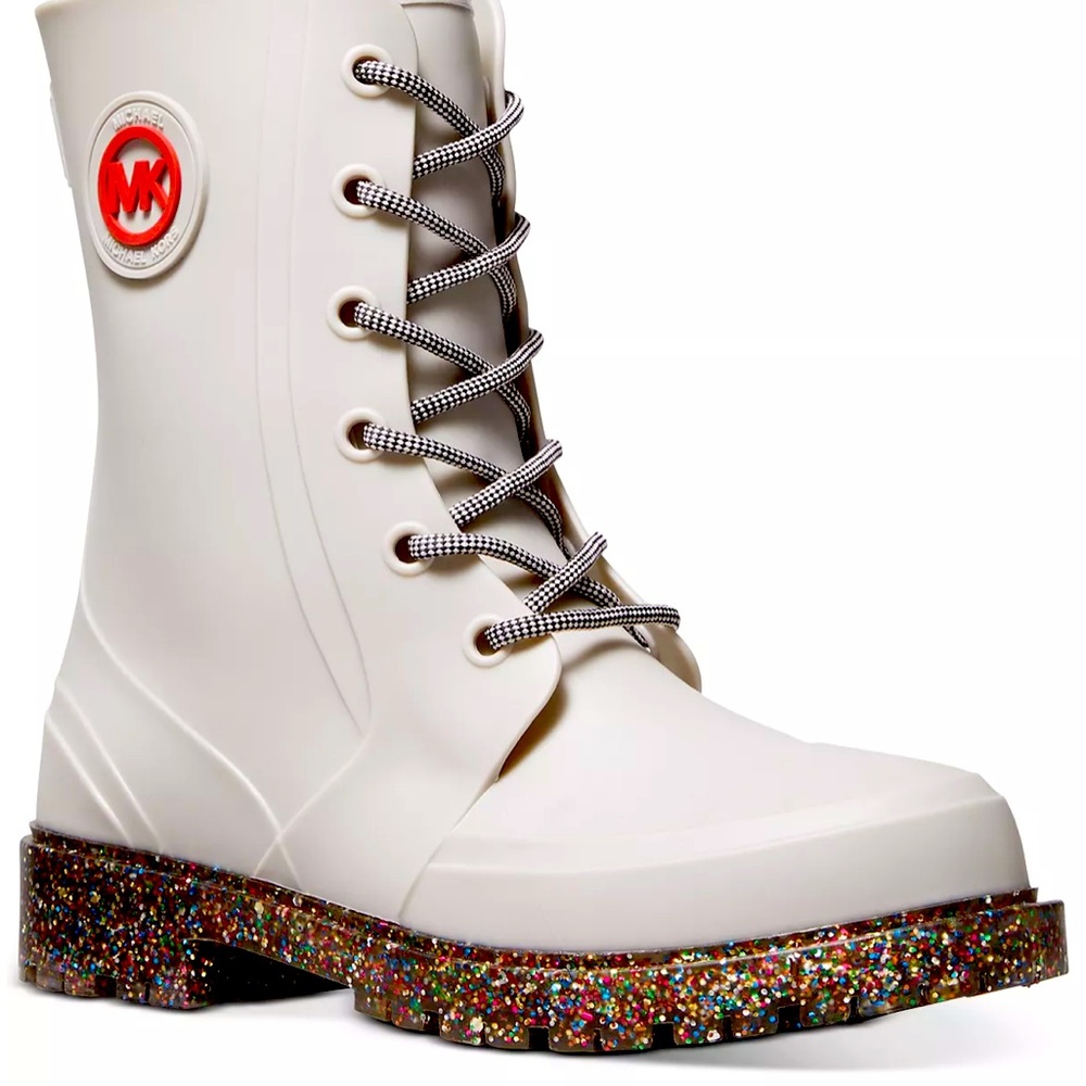 Michael Kors Montaigne Rain Boots with glitter soles